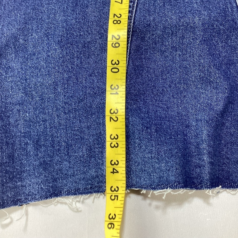Woman’s Mid Rise Slit Back Denim Maxi Skirt - Picture 11 of 13